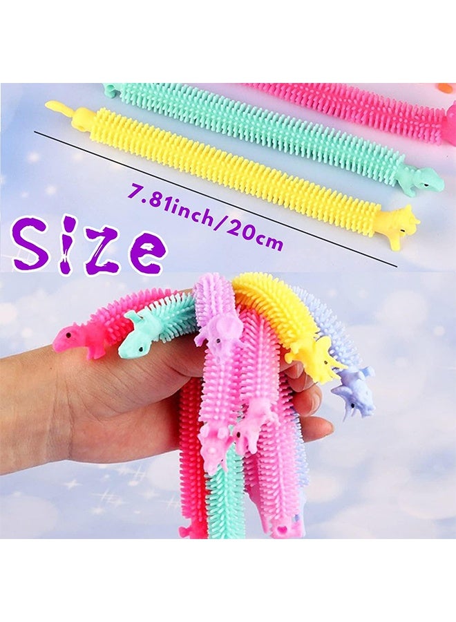 واي جيه ٦ قطع من ألعاب الديناصور المطاطية المرنة للتسلية الحسية، ألعاب استرخاء للأطفال والبالغين لتخفيف التوتر، مواد لملء الحقائب الصغيرة، وهدايا للحفلات (ألوان عشوائية) - Image 2